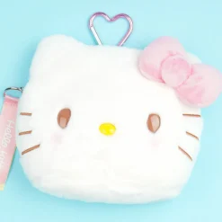 Hello Kitty Face Plushie Pouch With Window
