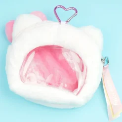 Hello Kitty Face Plushie Pouch With Window