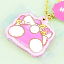 Hello Kitty Floral Crown Slide Mirror Charm