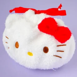 Hello Kitty Fluffy Face Drawstring Pouch