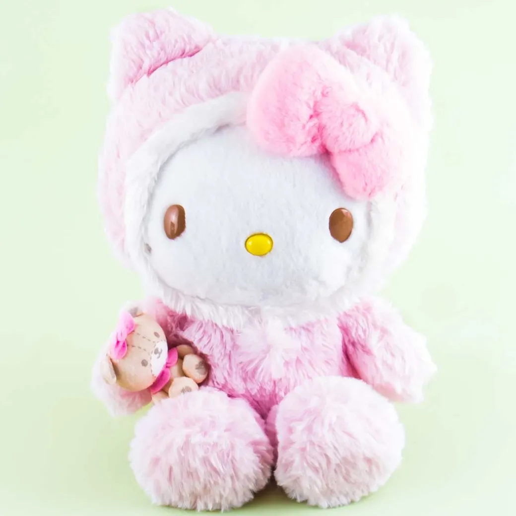 Hello Kitty Fluffy Hood Plushie - Medium