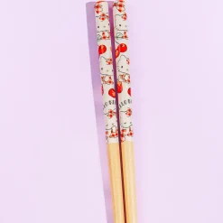 Hello Kitty Gingham Fruit Harvest Bamboo Chopsticks