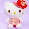 Hello Kitty Gingham Newsboy Cap Plushie - Medium