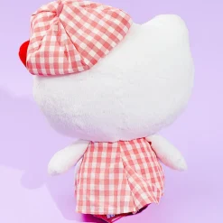 Hello Kitty Gingham Newsboy Cap Plushie - Medium