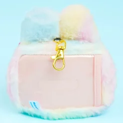 Hello Kitty Gradient Bunny Plushie Card Case & Charm - Rainbow