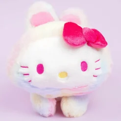 Hello Kitty Gradient Bunny Plushie Pencil Case - Rainbow