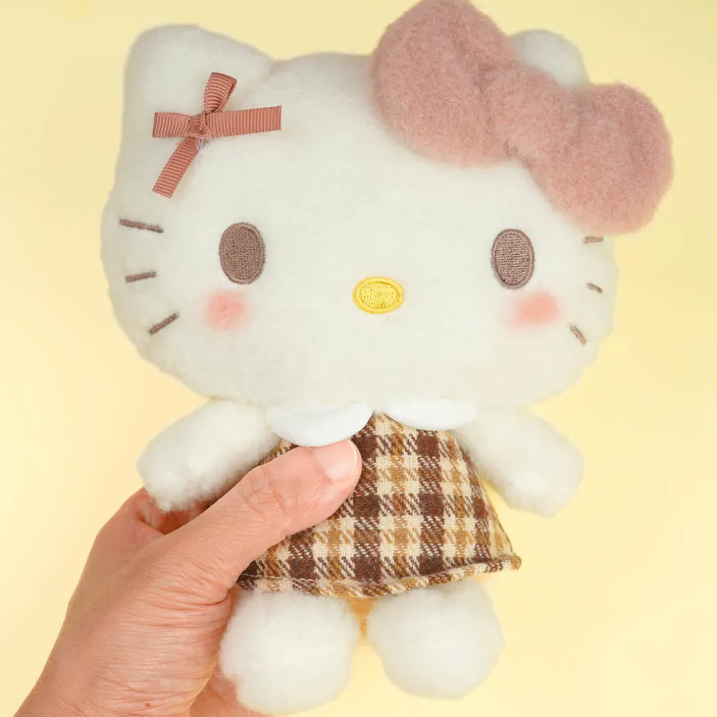 Hello Kitty Howa Mocha Check Plushie - Medium