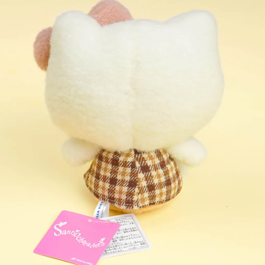 Hello Kitty Howa Mocha Check Plushie - Medium