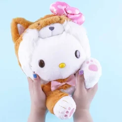 Hello Kitty Lying Down Shiba Inu Costume Plushie - Medium