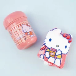 Hello Kitty Picnic Wet Towel With Cylinder Case