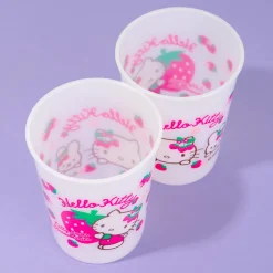 Hello Kitty Pink Strawberry Drinking Cup Set - 2 pcs