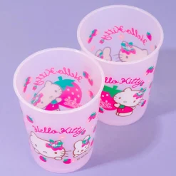 Hello Kitty Pink Strawberry Drinking Cup Set - 2 pcs
