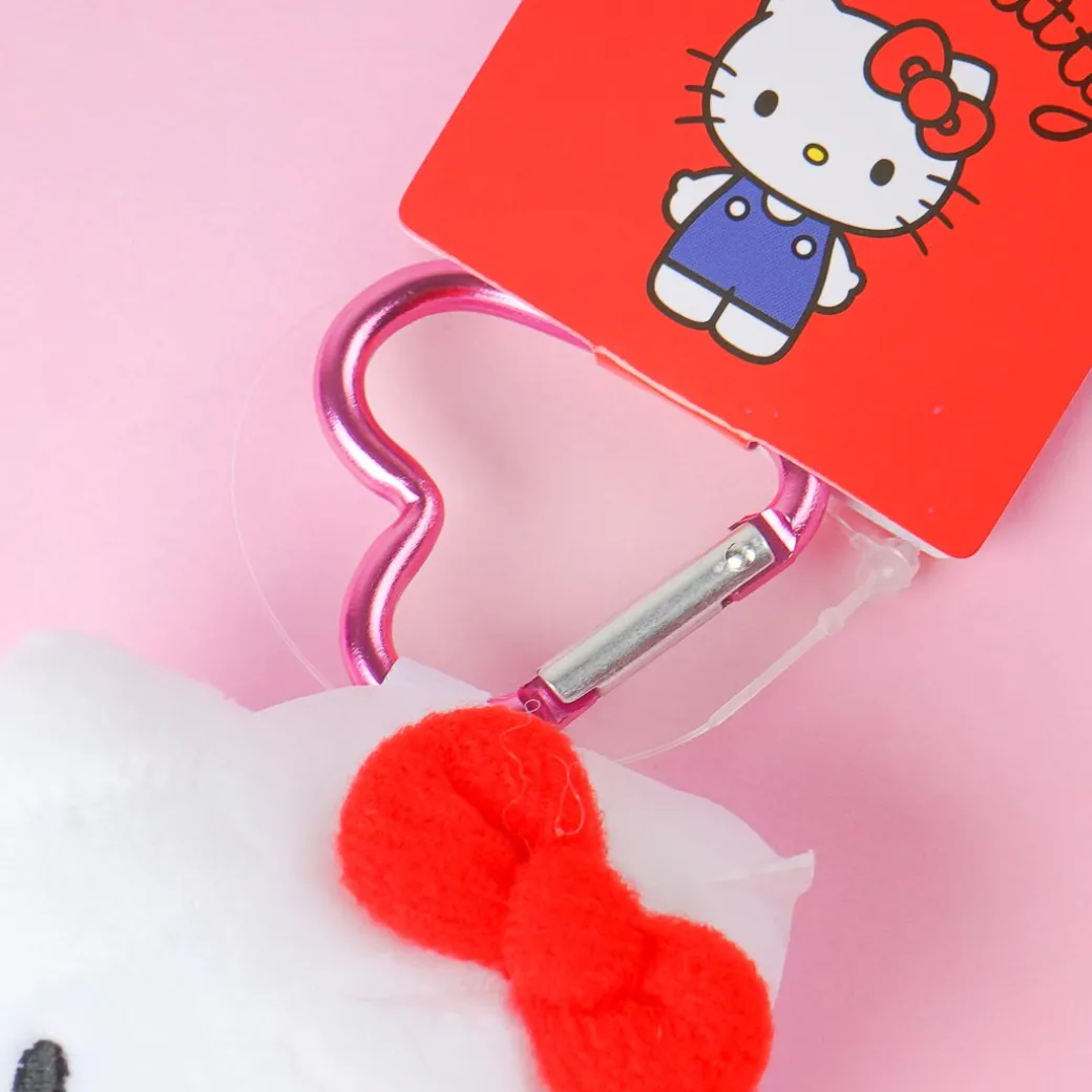 Hello Kitty Plushie Charm With Heart Carabiner