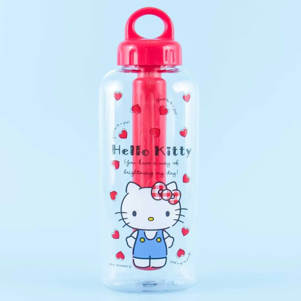Hello Kitty Red Hearts Water Bottle With Cold Insulation Stick