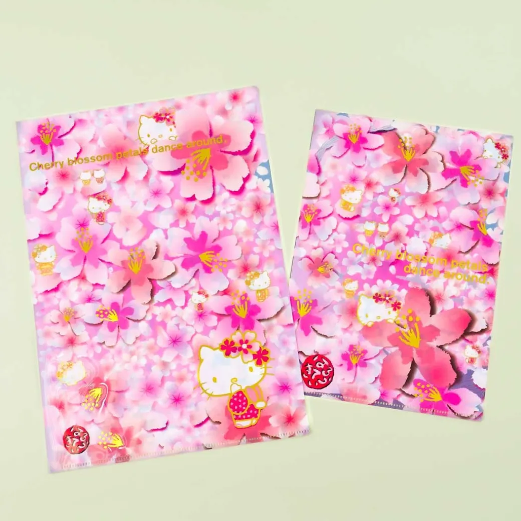 Hello Kitty Sakura Clear File Folder Set
