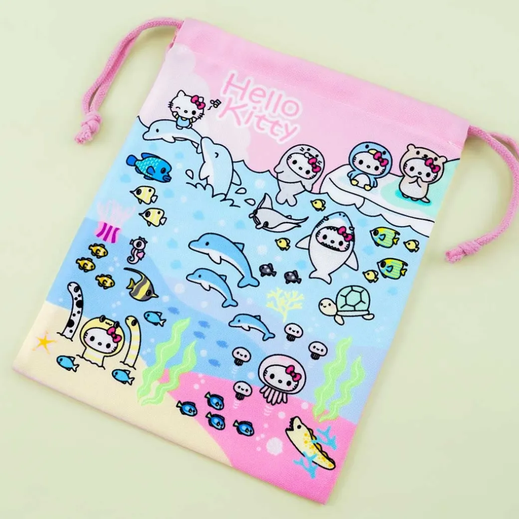 Hello Kitty Sea Friends Drawstring Pouch
