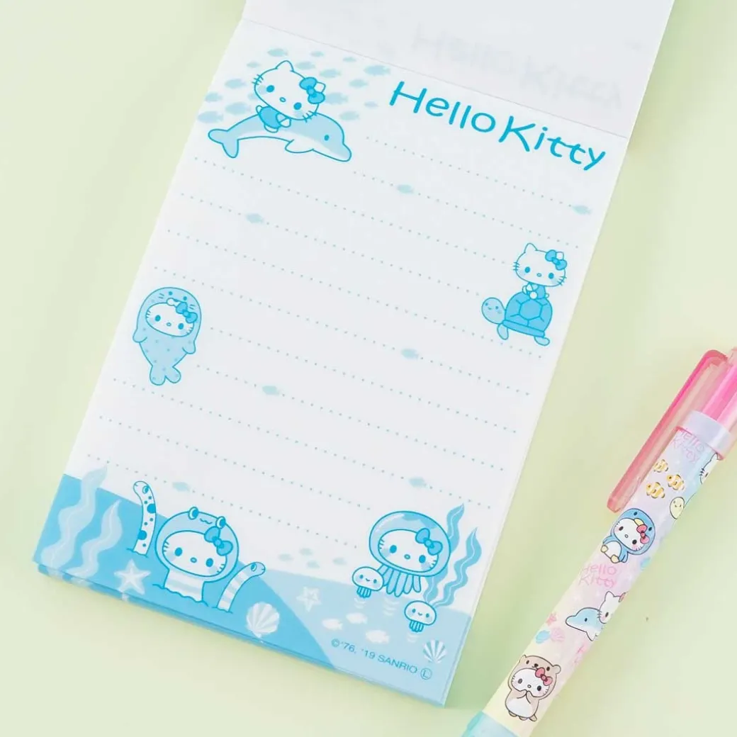 Hello Kitty Sea Friends Memo Pad & Ballpoint Pen Set
