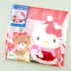 Hello Kitty Sweet Gift Fluffy Singing Christmas Card