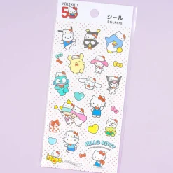 Hello Kitty 50th Anniversary Sticker Sheet - Sanrio Friends