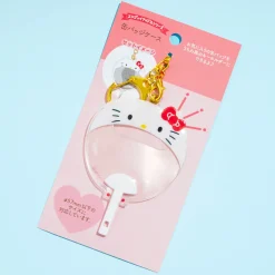 Hello Kitty Uchiwa Fan Can Badge Case