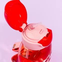 Hello Kitty Ushiro Shiro One-Push Bottle With Straw