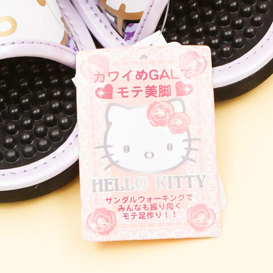 Hello Kitty Velcro Massage Sandals - Purple / Medium