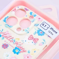 Hello Kitty Vintage Floral Phone Case for iPhone 13 Pro