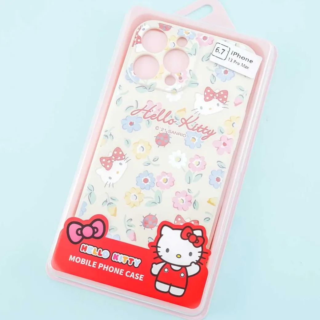 Hello Kitty Vintage Floral Phone Case for iPhone 13 Pro Max