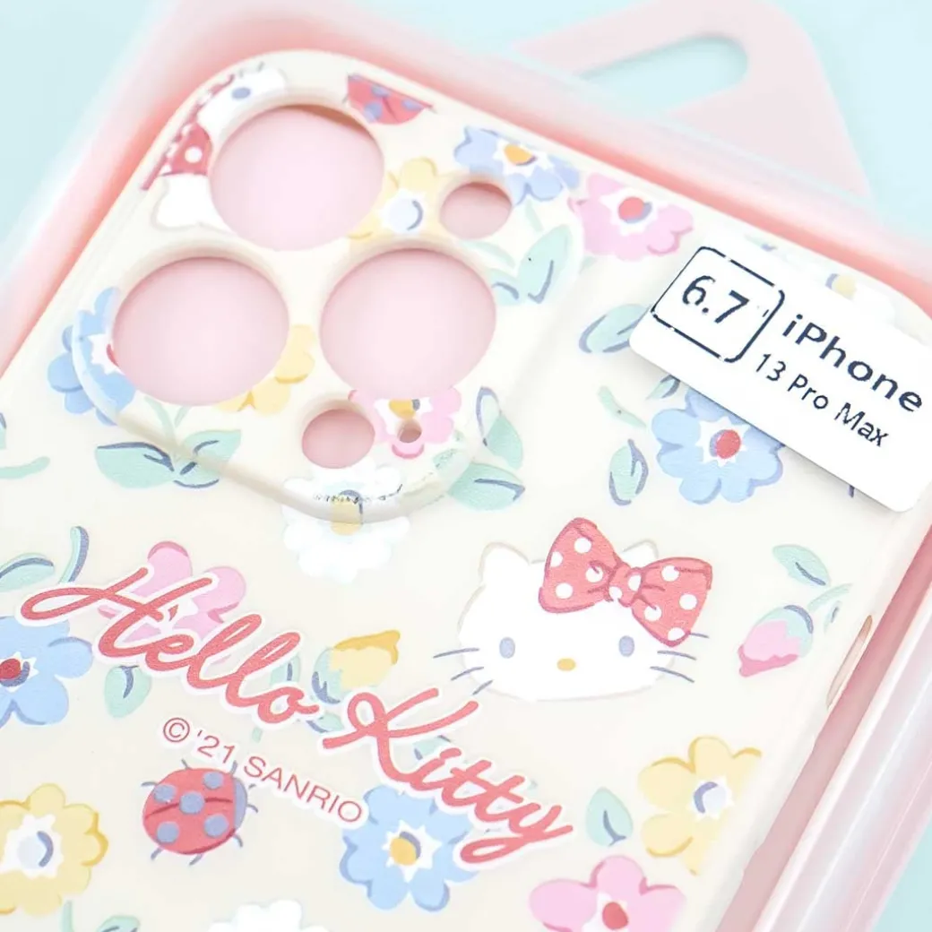 Hello Kitty Vintage Floral Phone Case for iPhone 13 Pro Max