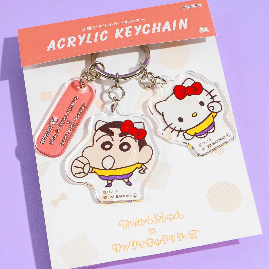 Hello Kitty x Shin-Chan Punch Keychain