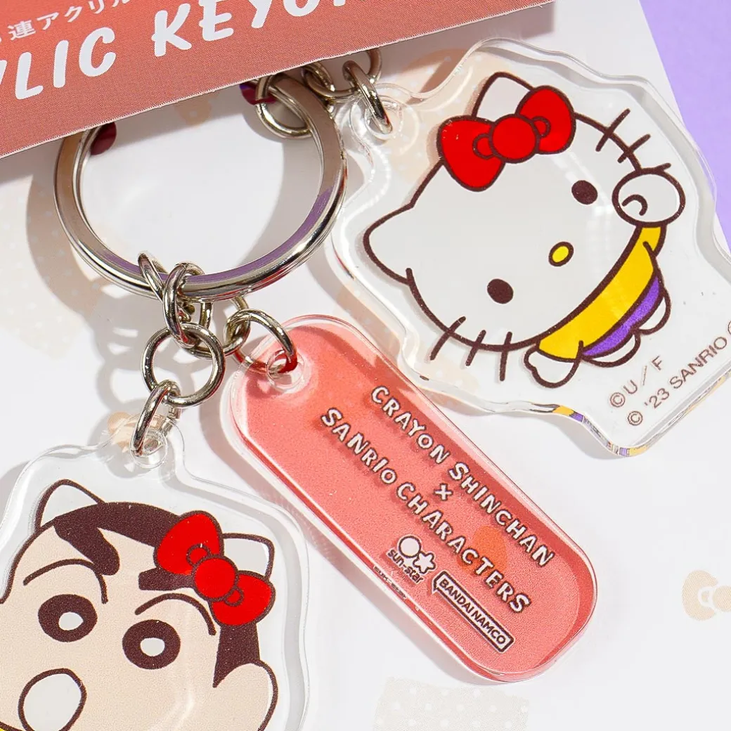 Hello Kitty x Shin-Chan Punch Keychain