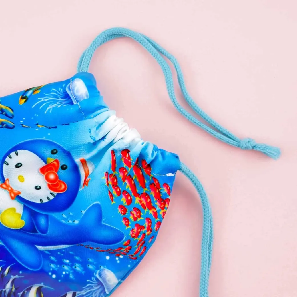 Hello Kitty x Tuxedosam Dolphin Ride Drawstring Pouch
