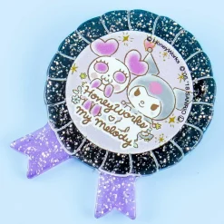 HoneyWorks x My Melody Rosette Badge - Panmy & Kuromi