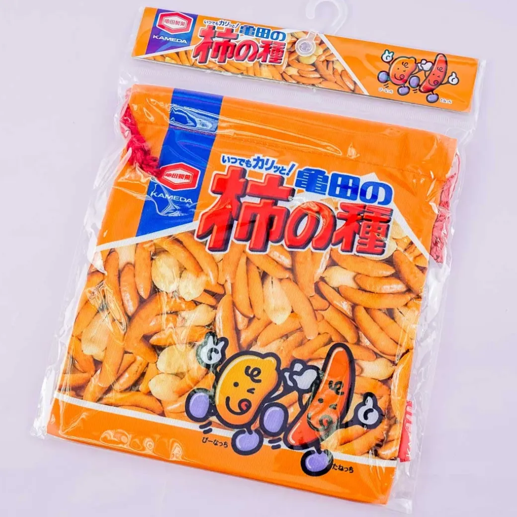 Kaki No Tane Drawstring Pouch