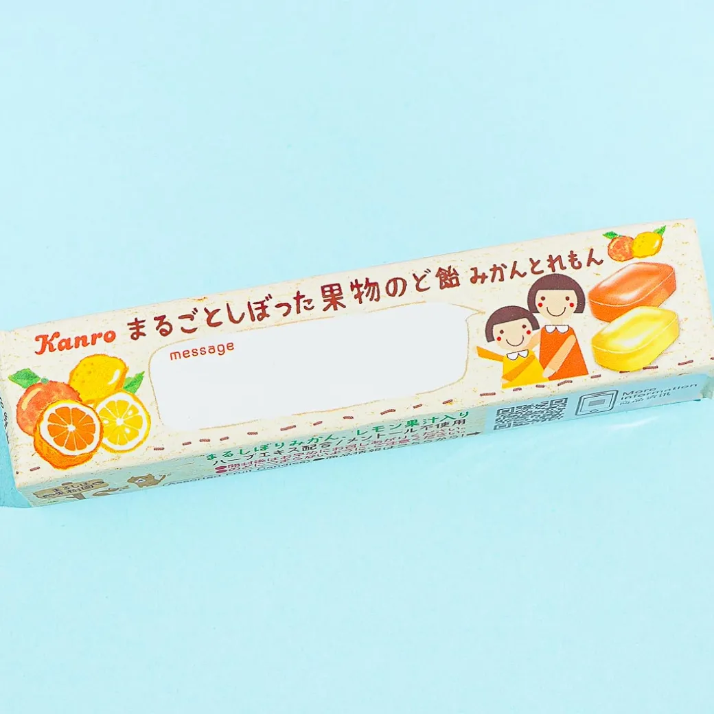 Kanro Whole Squeezed Fruit Throat Candy - Mandarin Orange & Lemon