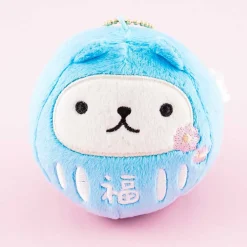 Kapibara-san Fuku Daruma Plushie Charm - White-san