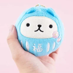 Kapibara-san Fuku Daruma Plushie Charm - White-san