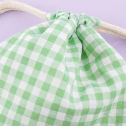 Kero Kero Keroppi Checkered Drawstring Bag