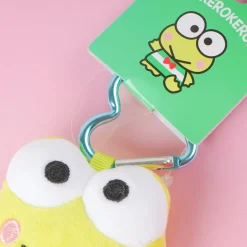 Keroppi Plushie Charm With Heart Carabiner - Mini