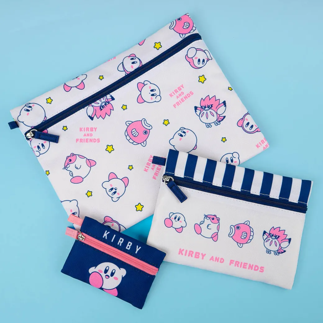 Kirby & Friends Flat Pouch Set - 3 Pcs