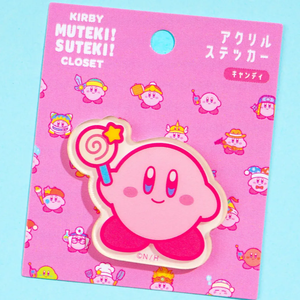 Kirby Muteki! Suteki! Acrylic Sticker - Invincible Candy