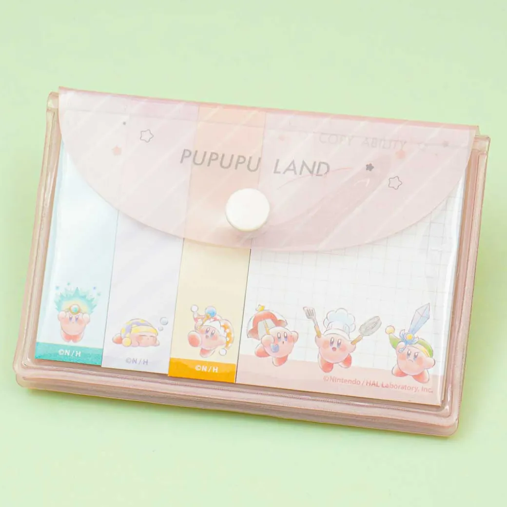 Kirby Pupupu Land Pocket Marker Sticky Notes With Magnetic Case