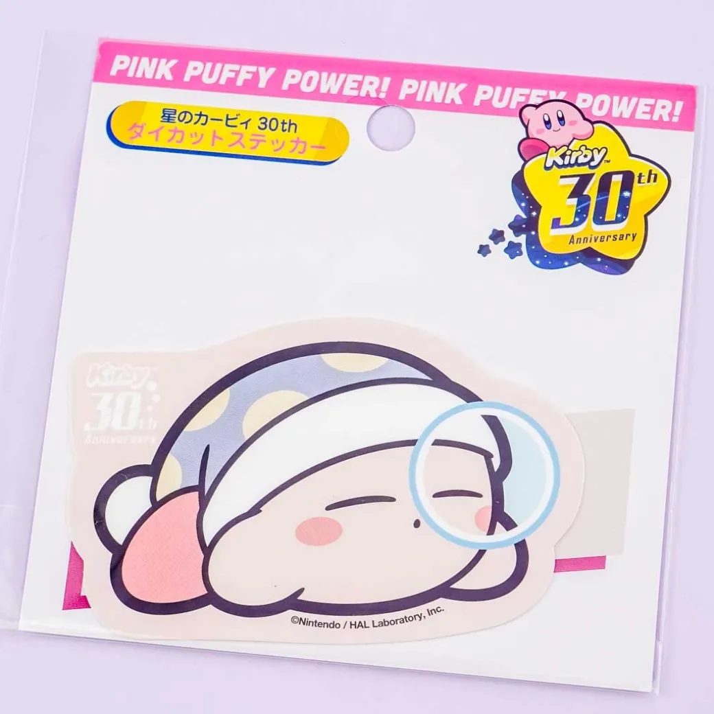 Kirby 30th Anniversary Die-cut Sticker - Sleepy Time