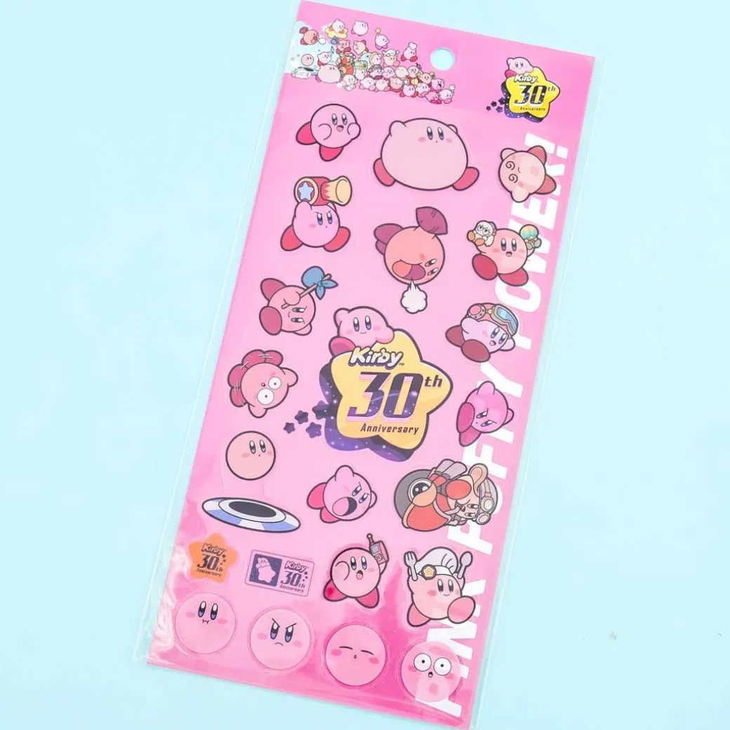 Kirby 30th Anniversary Fun Clear Sticker Sheet