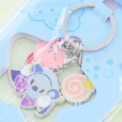Kirby Triple Metal Charm Keychain - Meta Knight