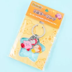 Kirby Triple Metal Charm Keychain - Dreamland