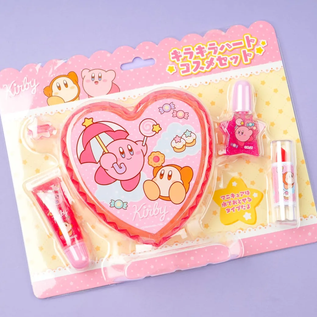 Kirby's Dream Land Pink Desserts Makeup Set With Case