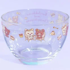 Korilakkuma & Chairoikoguma Flower Tea Time Clear Dessert Bowl