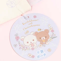 Korilakkuma & Chairoikoguma Flower Tea Time Flat Pouch - Purple