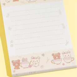 Korilakkuma & Chairoikoguma Flower Tea Time Memo Pad